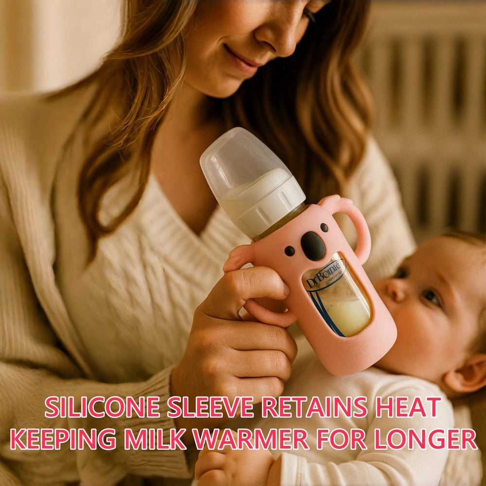 Frezonika narrow-bottle-sleeve-hold-handle supports baby-friendly bottle grasp and parental control.