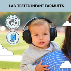 Friday 7Care noise-canceling earcups reduce ambient noise while preserving dialogue and comforting sounds