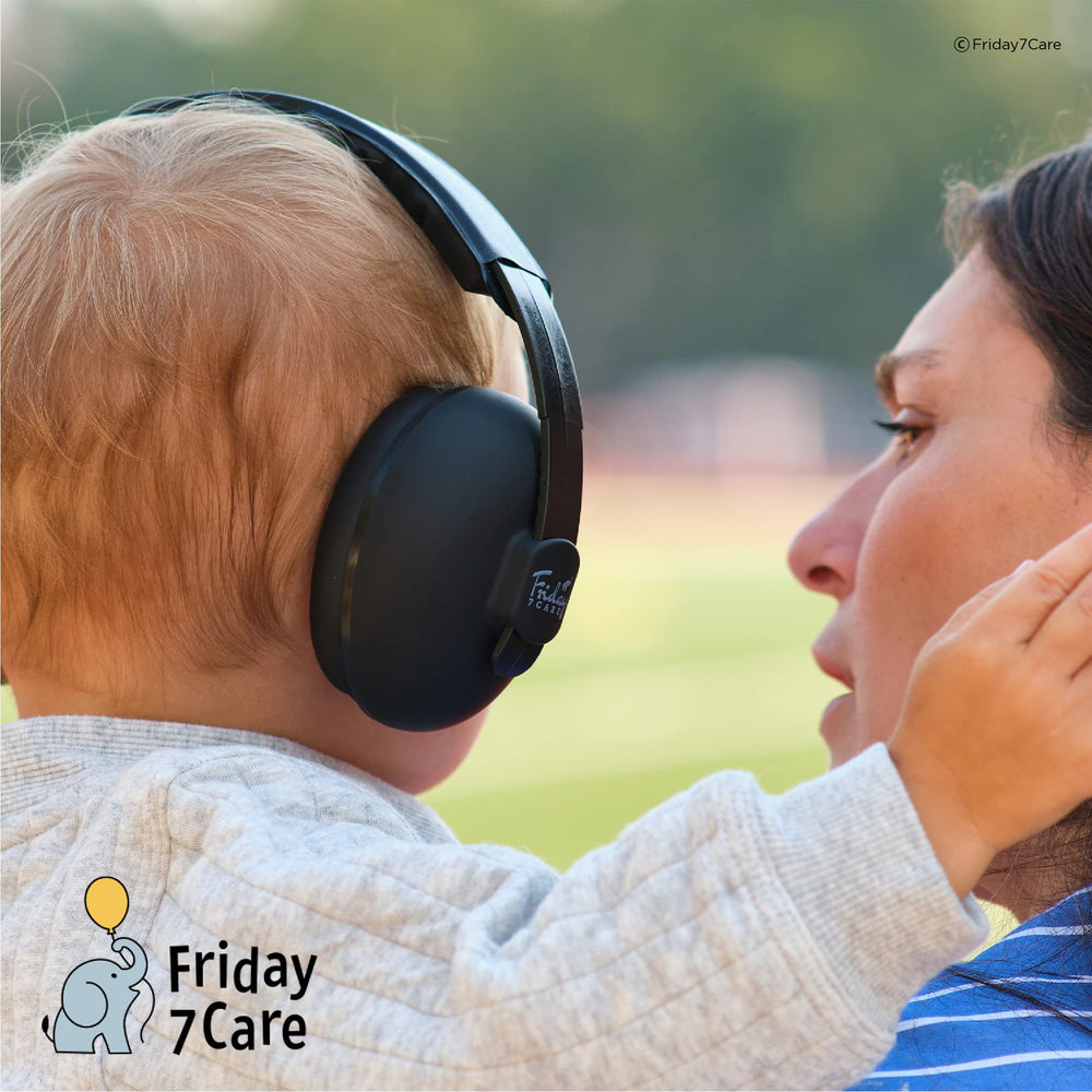Friday 7Care baby headphones ideal for travel and concerts, easing airplane rides and loud environments