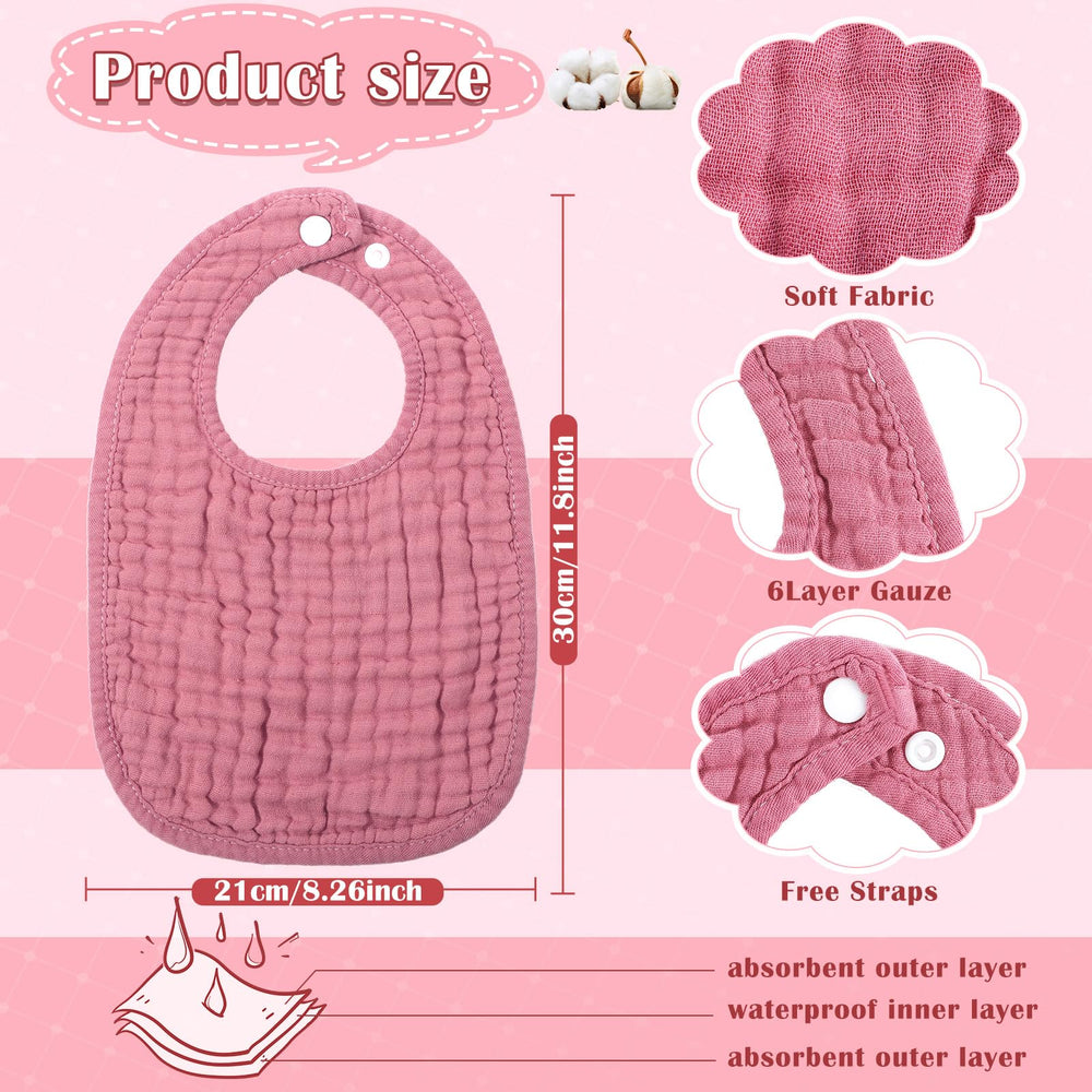 Frienda muslin bibs close-up showing soft cotton for gentle skin contact