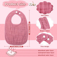 Frienda muslin bibs close-up showing soft cotton for gentle skin contact