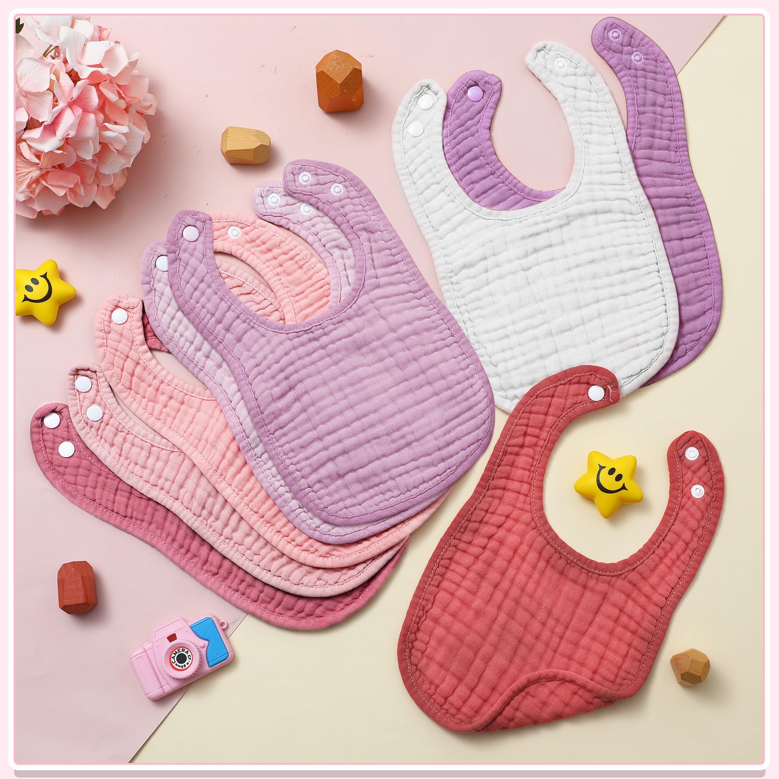 Frienda bibs used as washcloth or changing pad in daily use