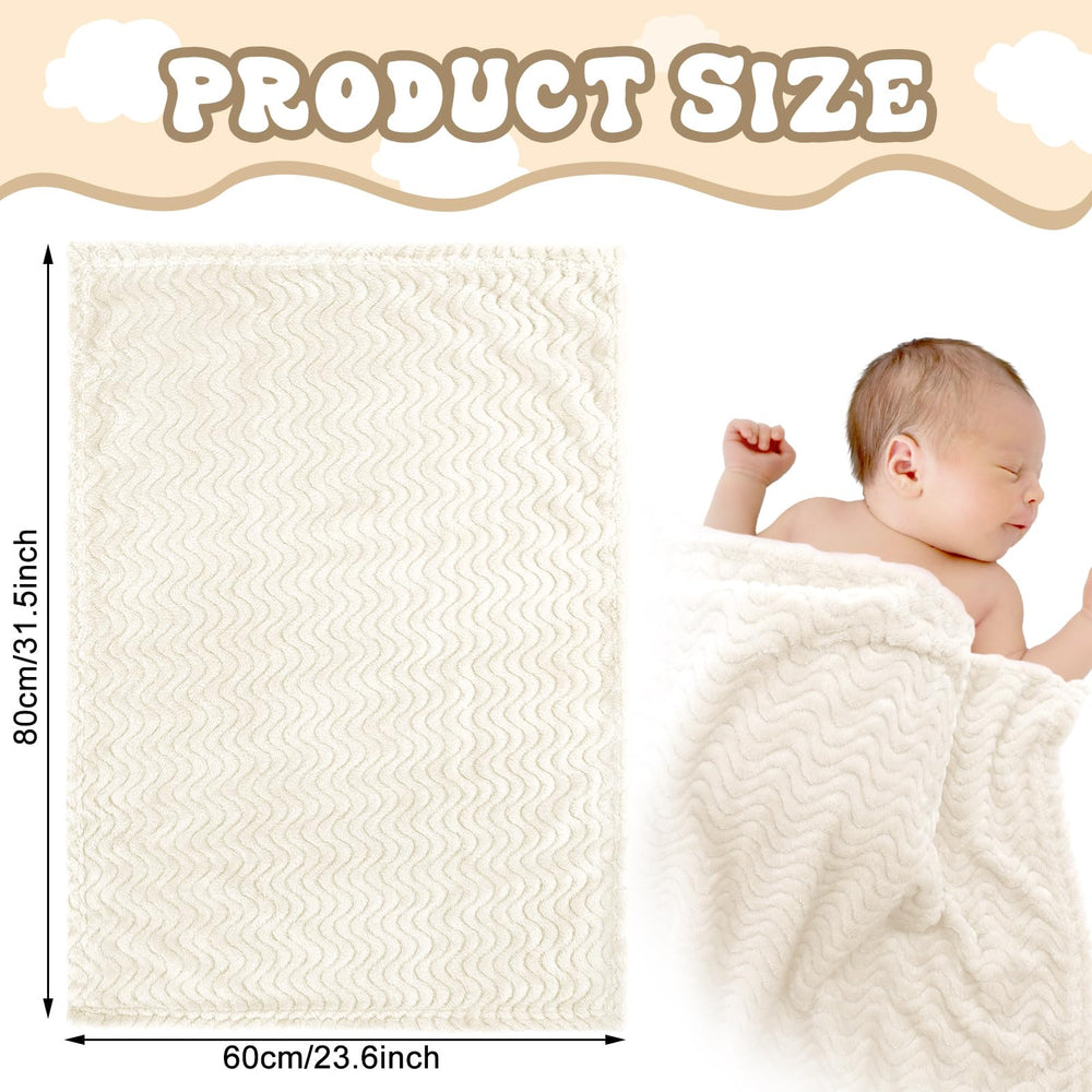 Frienda baby blanket 32x24 open demonstrates generous size for wrapping.