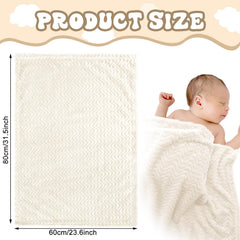 Frienda baby blanket 32x24 open demonstrates generous size for wrapping.