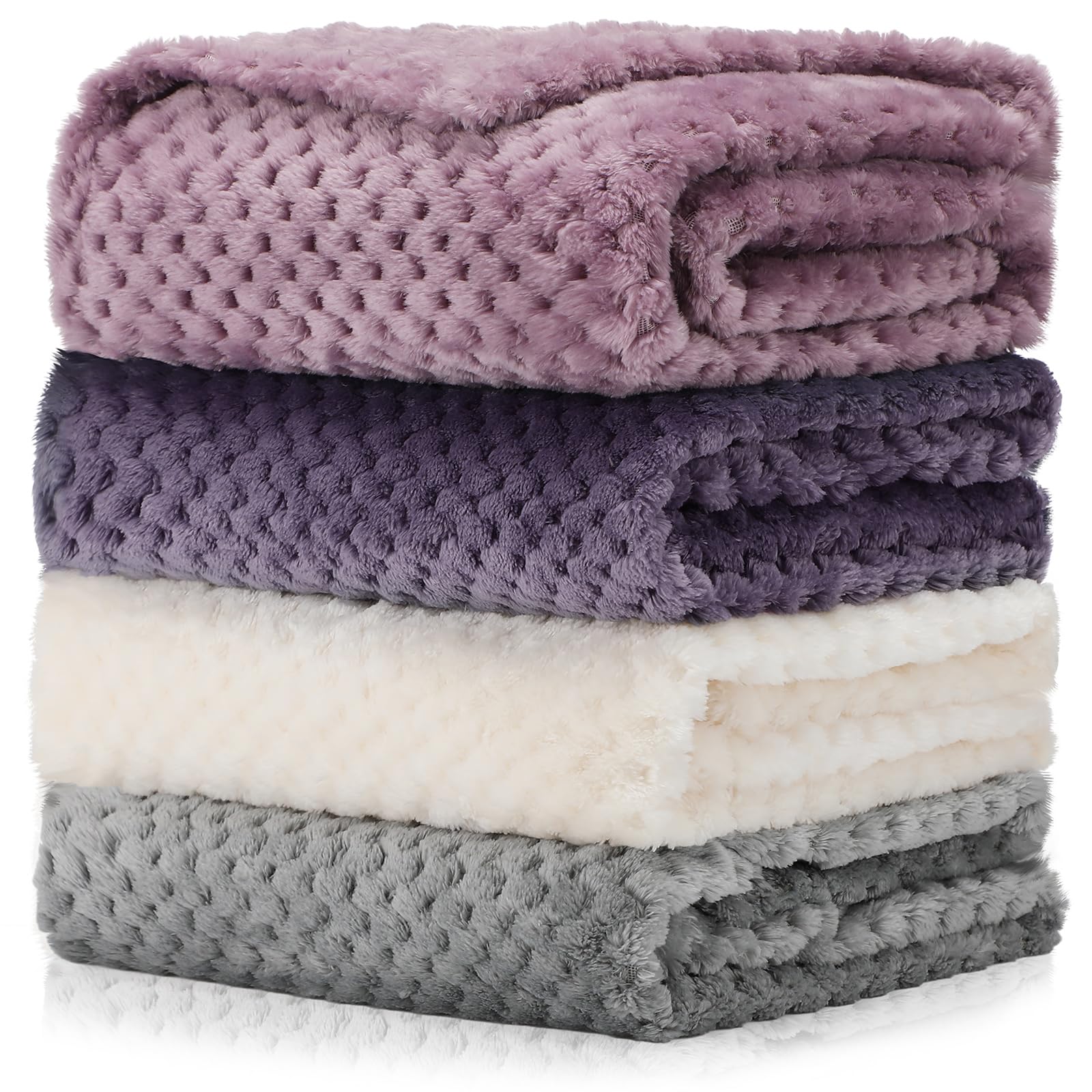 Frienda baby blanket 32x24 purple folded for cozy nap time warmth.