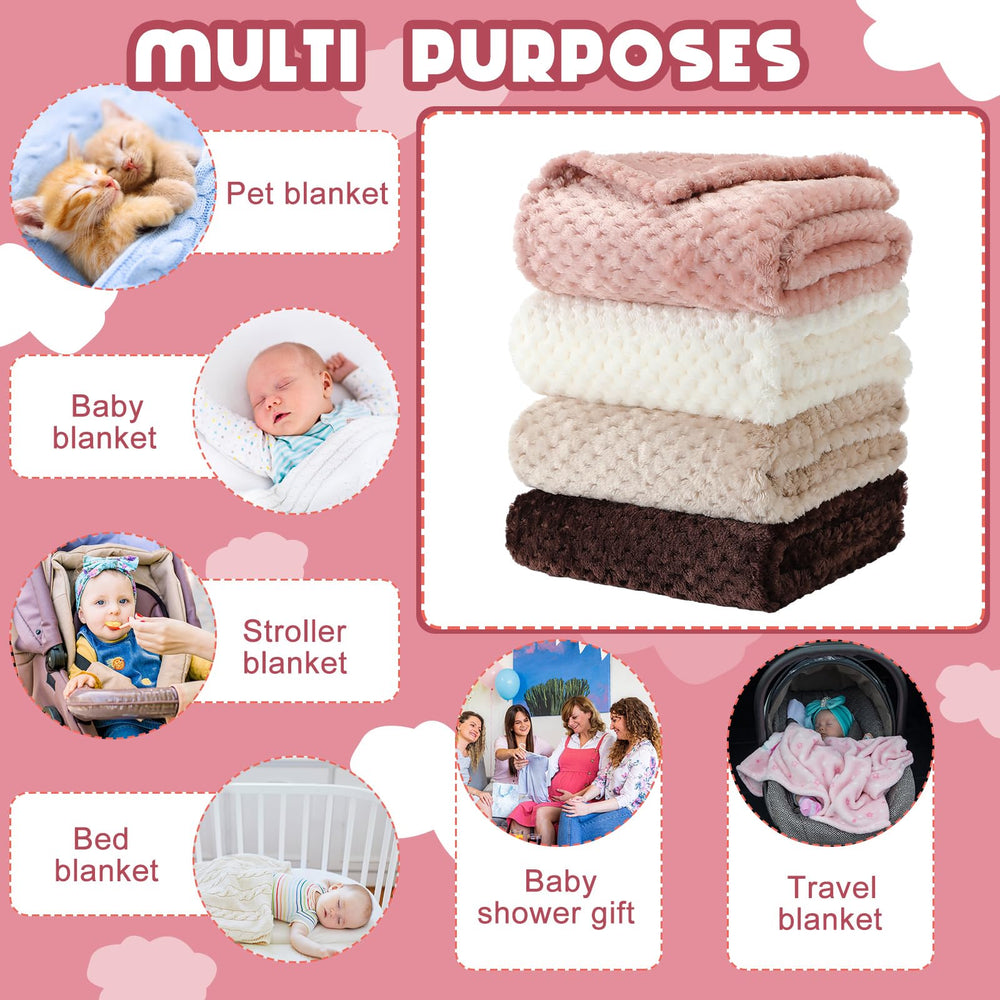 Frienda 32x24 blanket on crib/nursery shows cozy receiving blanket for newborns.