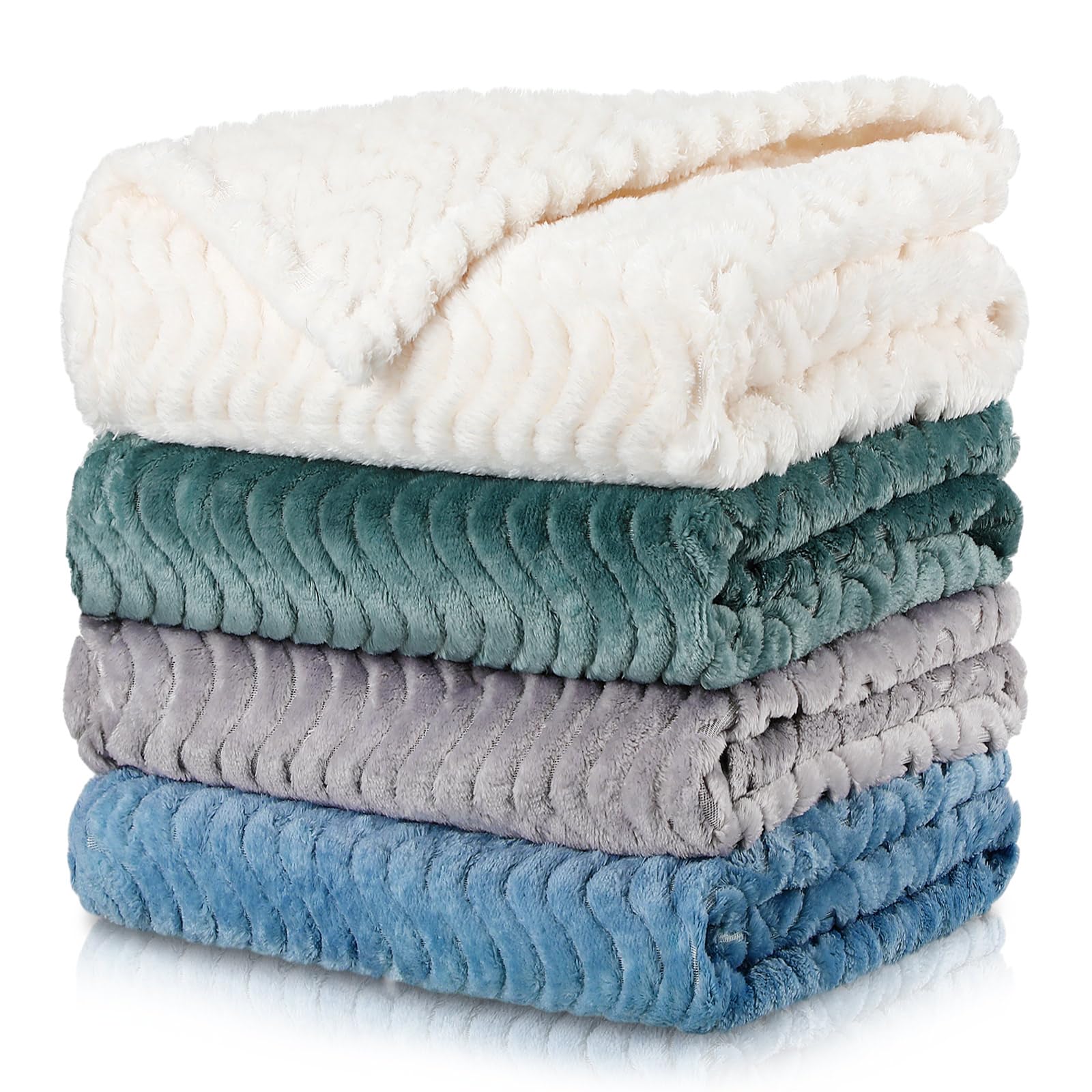Frienda baby fuzzy blanket in cream color provides cozy warmth for newborns.