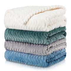 Frienda baby fuzzy blanket in cream color provides cozy warmth for newborns.