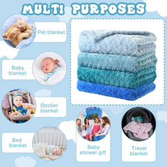 Frienda baby fuzzy blanket blue on crib provides cozy coverage for naps