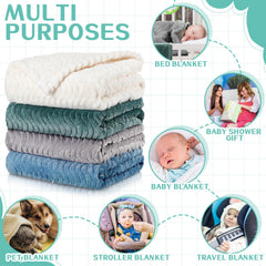 Frienda fuzzy blanket on a crib demonstrates versatile nursery use.