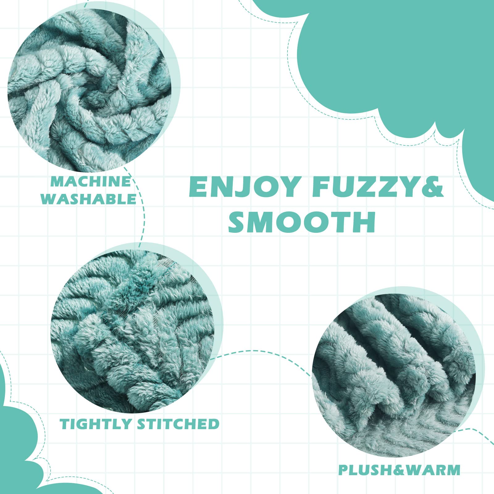 Frienda blanket used on crib, sofa, and stroller for on-the-go warmth.