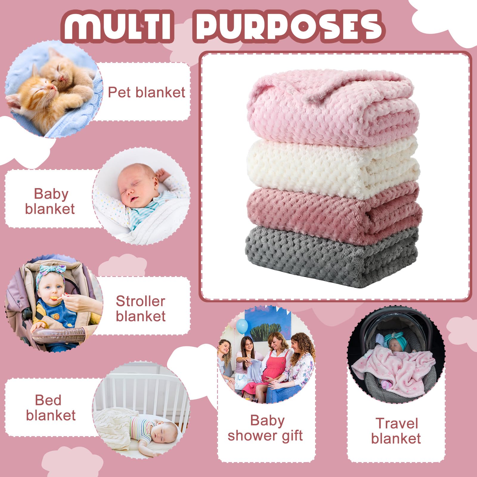 Frienda baby fuzzy blanket crib-use on a crib demonstrates cozy nap-time care.