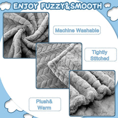Frienda baby fuzzy blanket crib use cozy wrap for safe, snug naps at nap time.