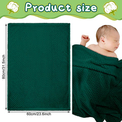 Frienda baby fuzzy blanket green in crib for cozy naps