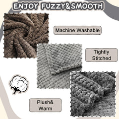 Frienda baby fuzzy blanket grey 32x24 in crib as a cozy cover