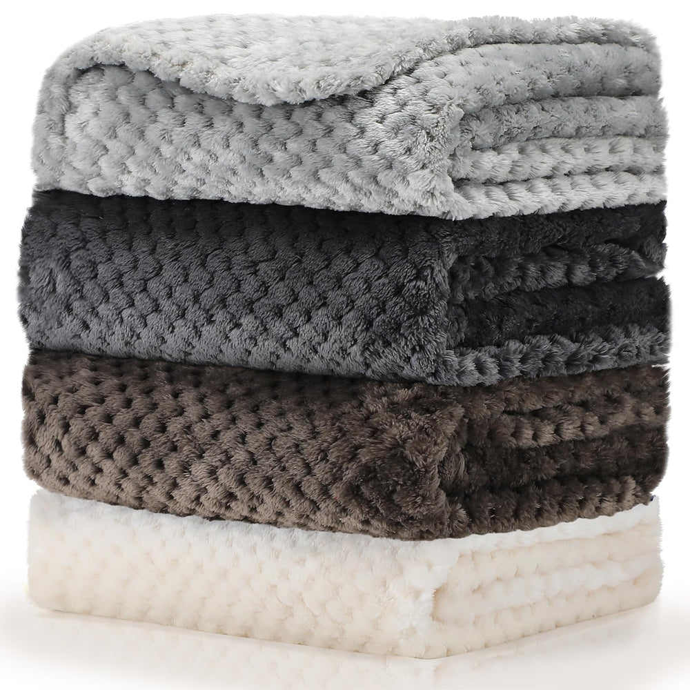 Frienda baby fuzzy blanket grey 32x24 front view showing plush warmth for infants