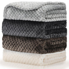 Frienda baby fuzzy blanket grey 32x24 front view showing plush warmth for infants