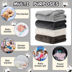 Frienda baby fuzzy blanket grey 32x24 pack colors for versatile outfits