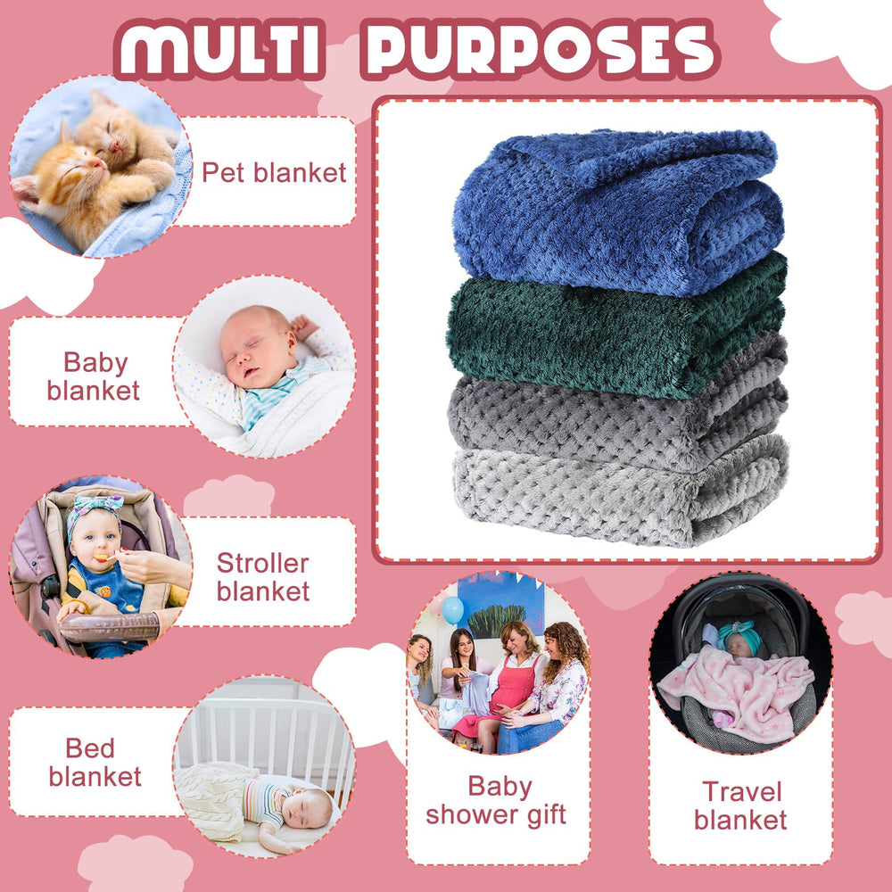 Frienda baby fuzzy blanket in crib demonstrates roomy 32x24 coverage for newborns.