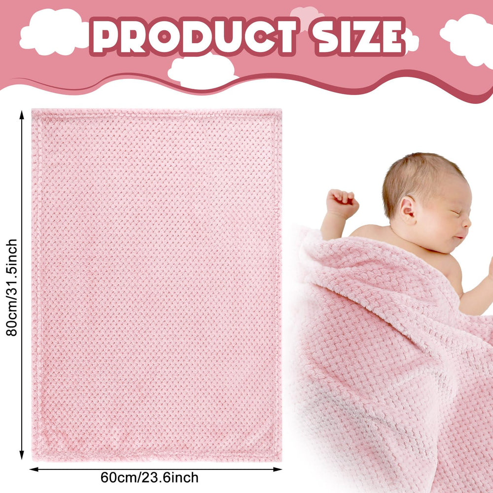 Frienda baby fuzzy blanket pink wrap ready for crib or stroller on chilly days.