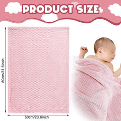 Frienda baby fuzzy blanket pink wrap ready for crib or stroller on chilly days.