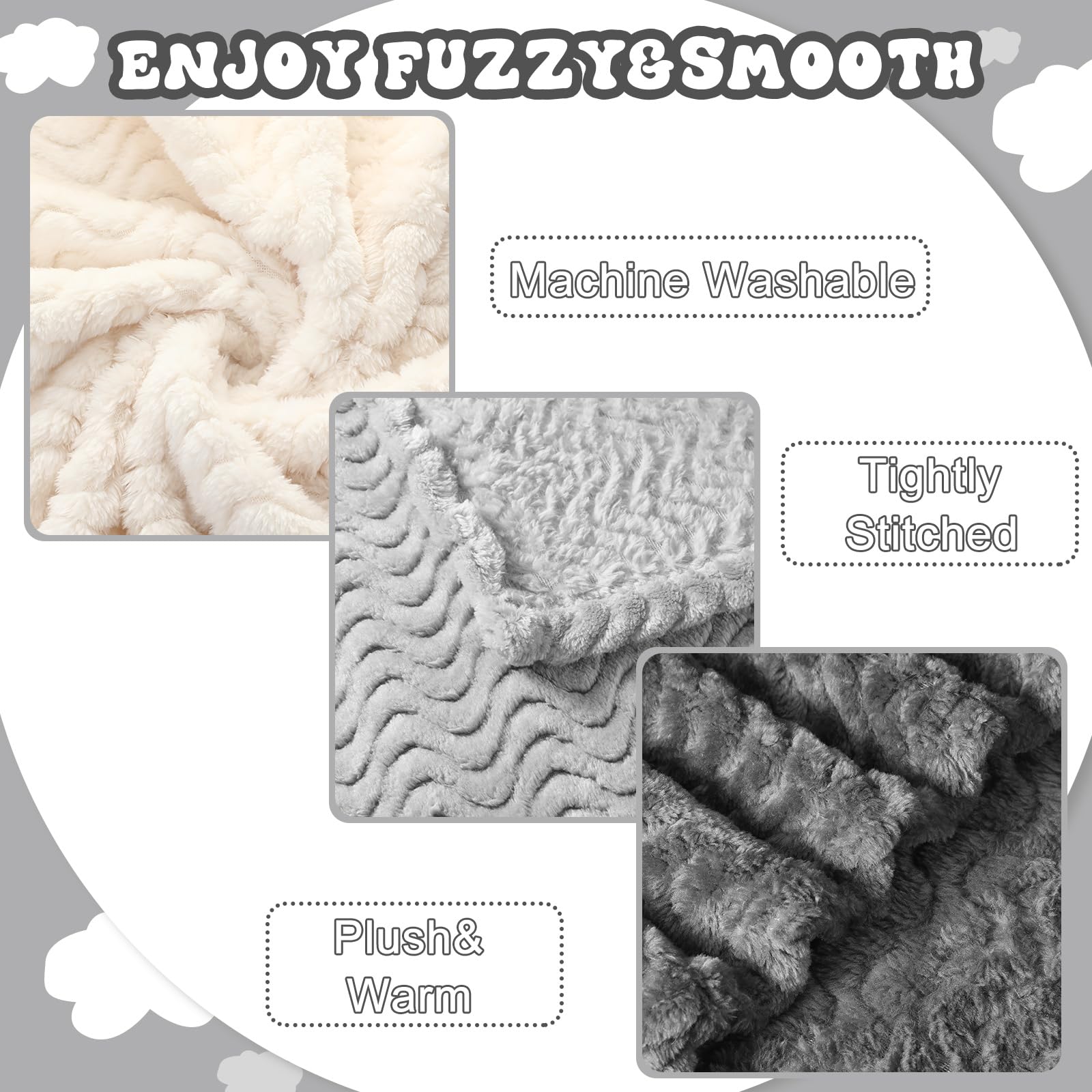 Frienda baby fuzzy blanket soft polyester with skin-friendly feel