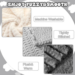 Frienda baby fuzzy blanket soft polyester with skin-friendly feel