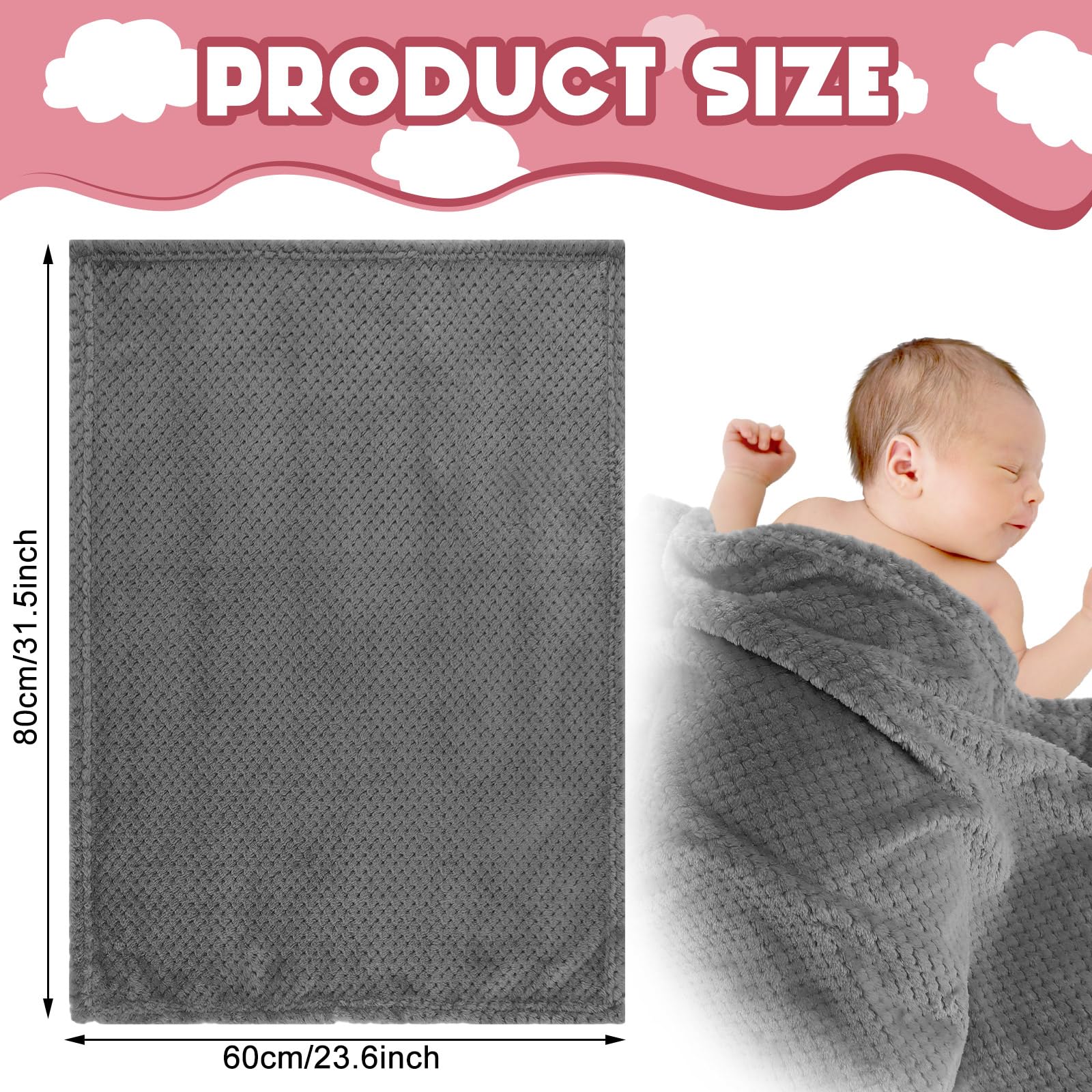Frienda baby fuzzy blanket soft texture closeup highlights gentle touch for sensitive skin.