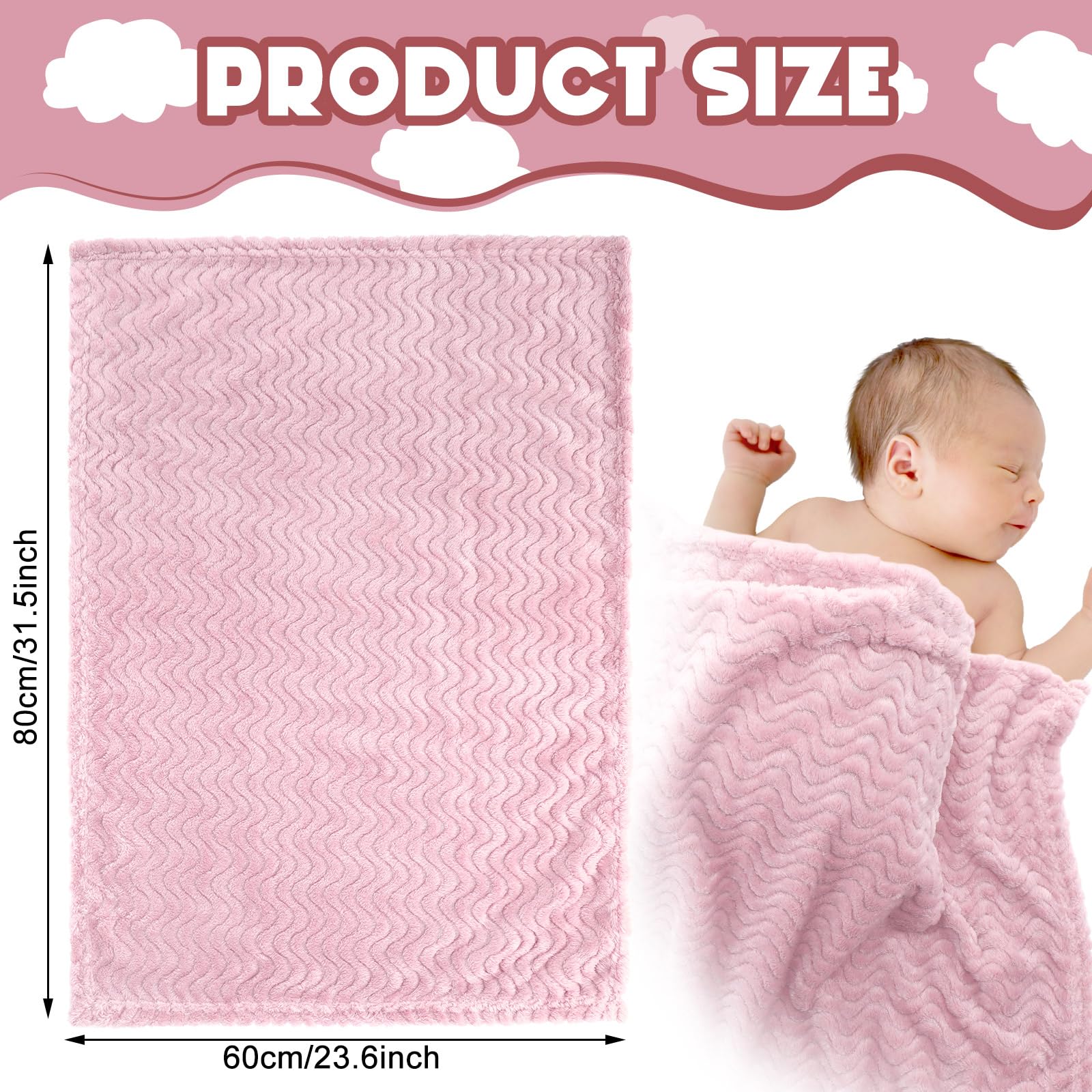 Frienda baby fuzzy blanket soft-texture closeup highlights plush, skin-friendly comfort.