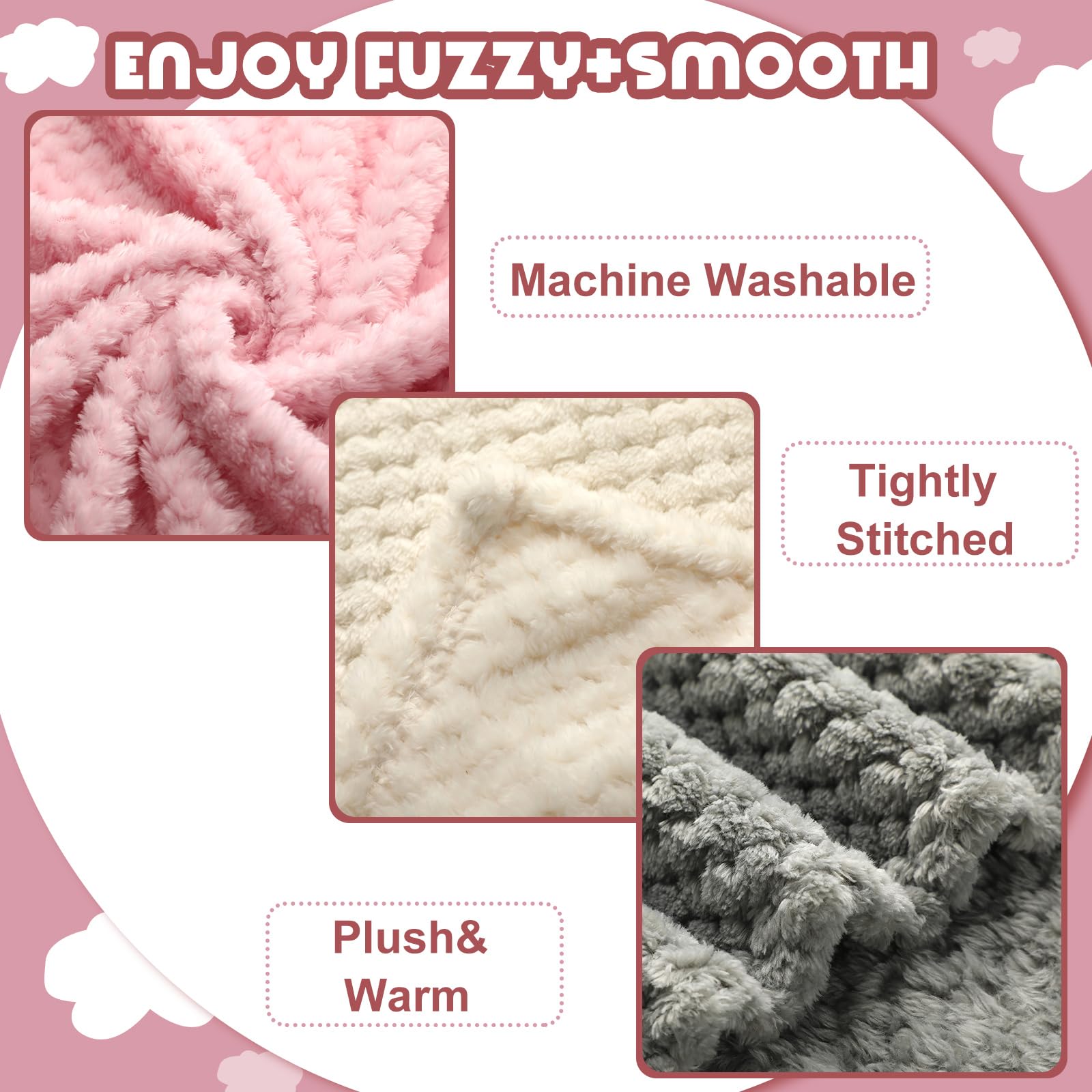 Frienda baby fuzzy blanket stroller-travel ready for outings and warmth.