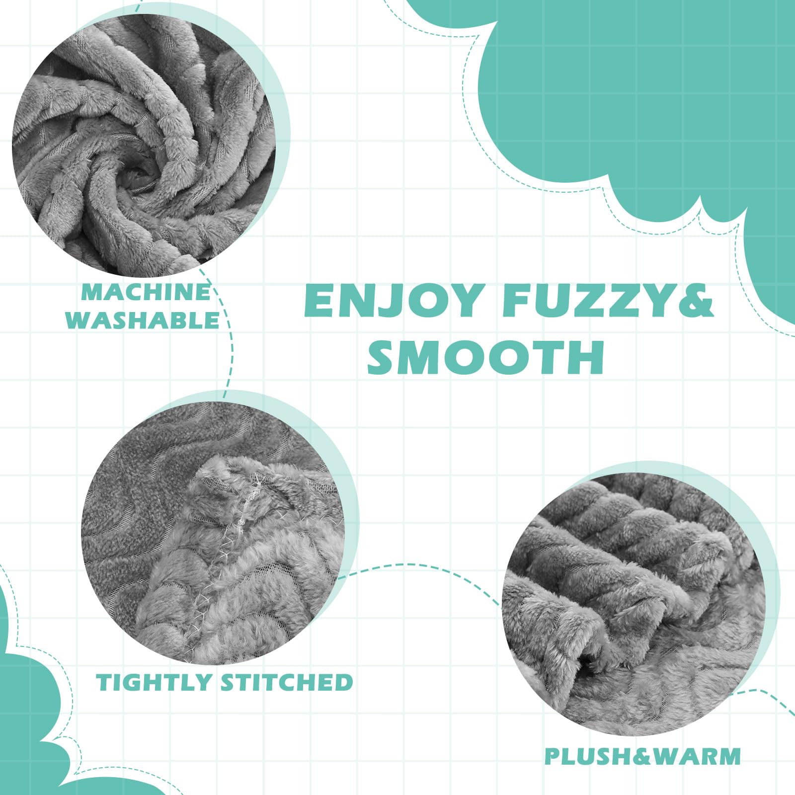 Frienda fuzzy blanket in stroller usage for on-the-go warmth.