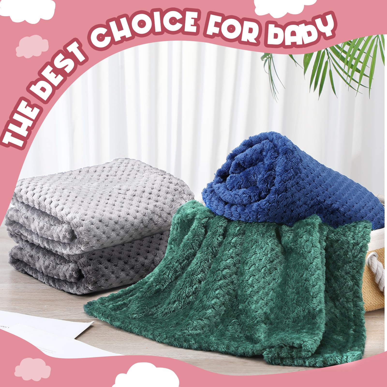 Frienda baby fuzzy blanket washable material underlines easy care for busy parents.