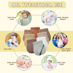 Frienda 10x20 inch burp cloth showing generous coverage for spills and dribbles.