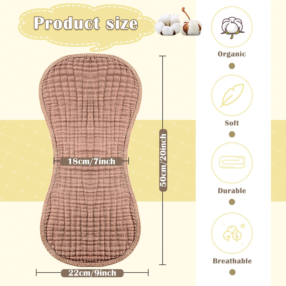 Frienda burp cloths with stitched edges close-up for durability during use.