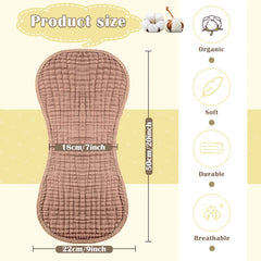 Frienda burp cloths with stitched edges close-up for durability during use.