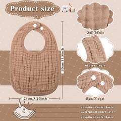 Frienda muslin bibs color variation preview showing rustic colors