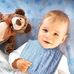 Frienda muslin bibs six layers absorbent closeup showcases reliable liquid handling