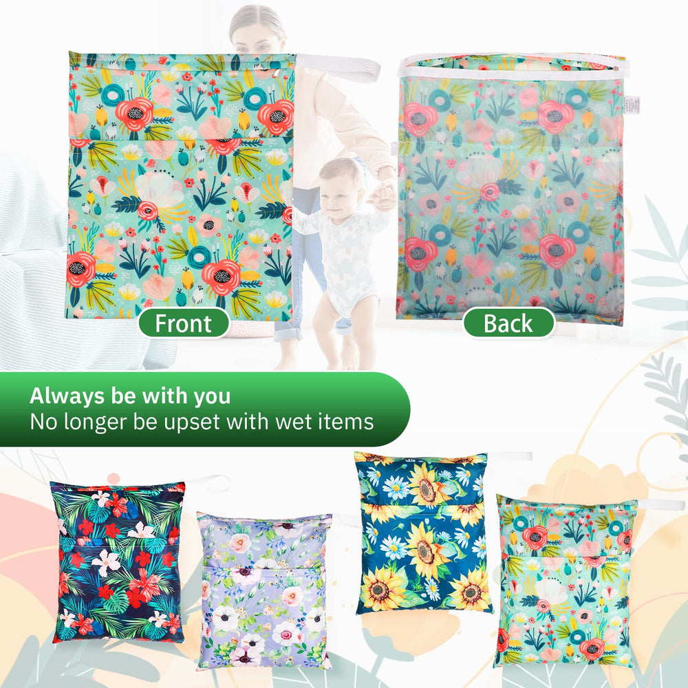 Frienda bag double-zipper compartments keep wet and dry items separate.