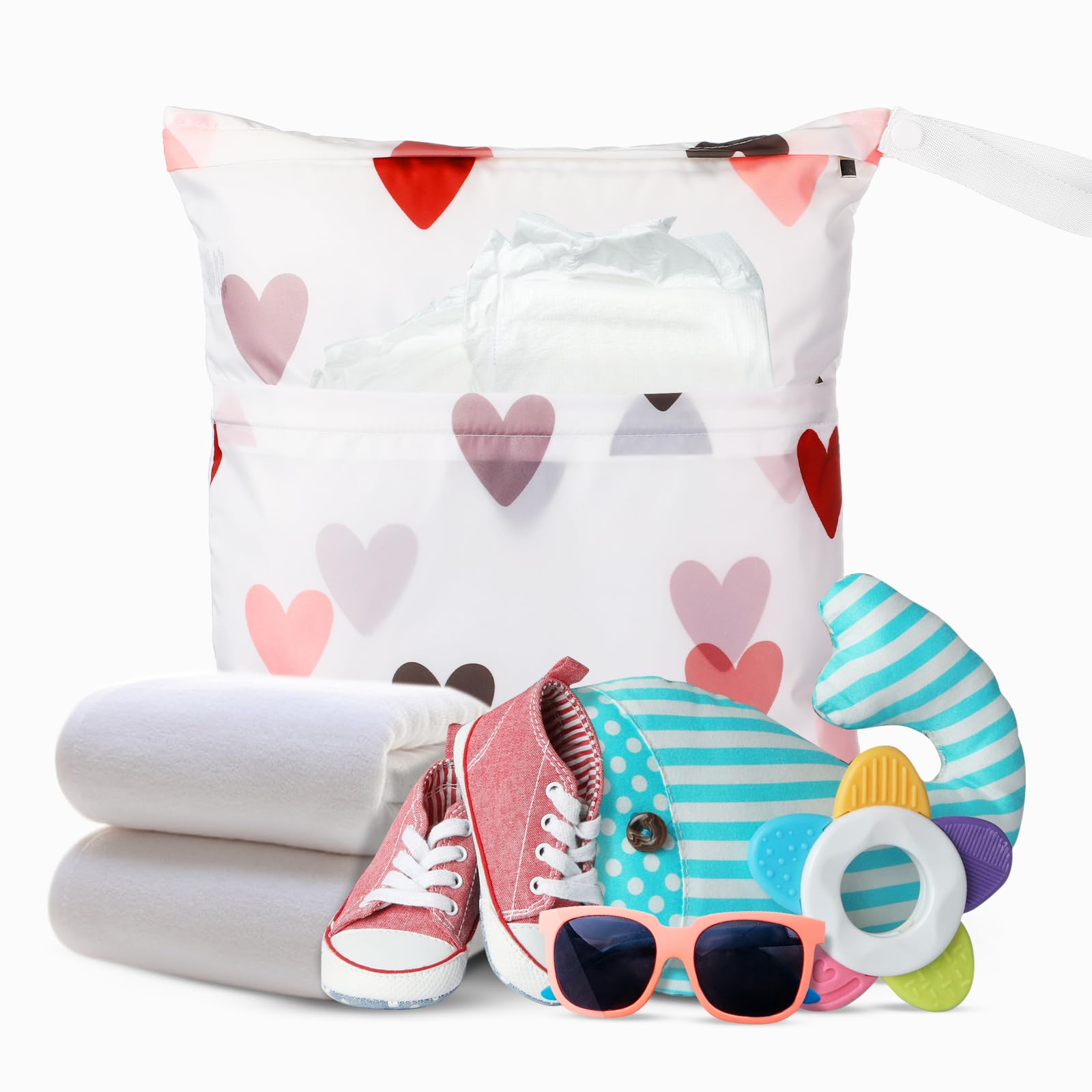 Frienda wet-dry bag being machine washed and air-dried for easy care