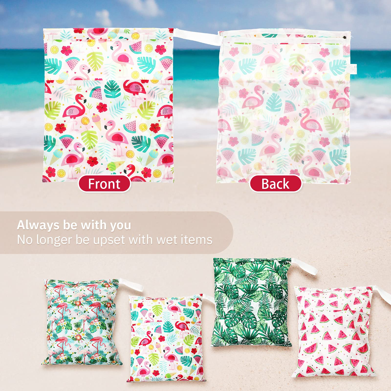 Frienda wet-dry bag features sealed heat-sealed seams to prevent leaks.