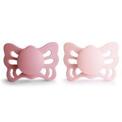 FRIGG Butterfly silkysoft nipple highlights reduced pressure on palate for gentle feeding.