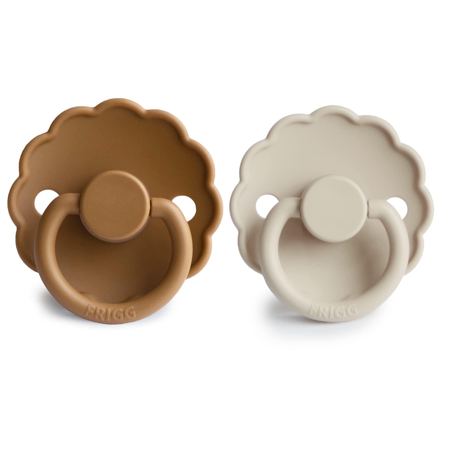 Frigg Daisy SilkySoft airholes view, breathable pacifier for baby comfort.