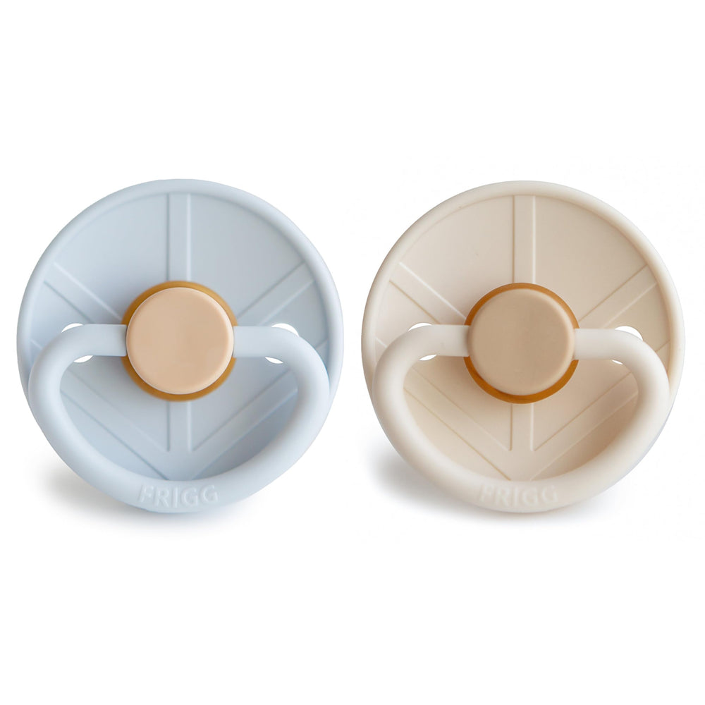 FRIGG Little Viking pacifier air-holes promote breathability and comfort.