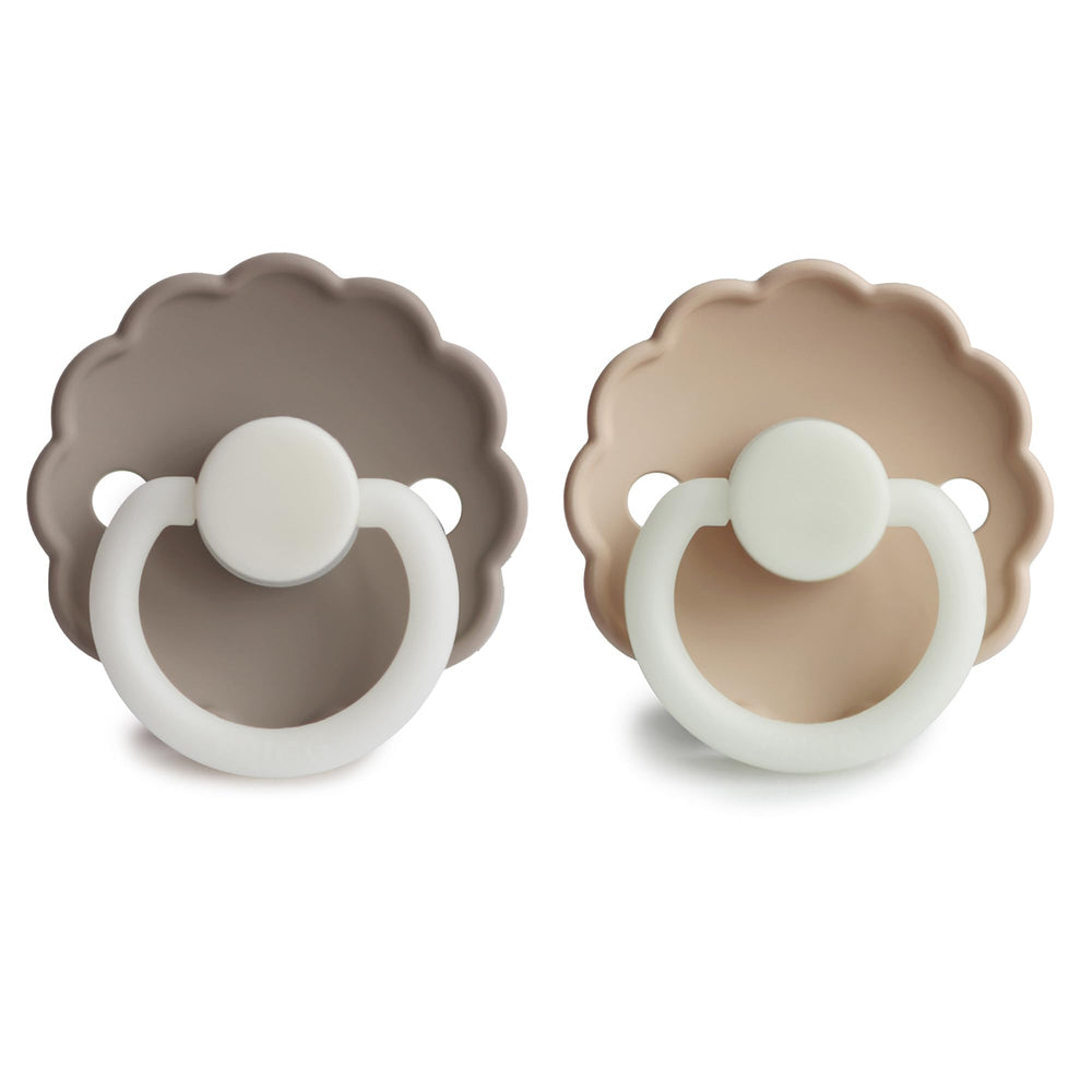FRIGG Daisy Night SilkySoft baby face close-up — skin-friendly design for comforting moments.