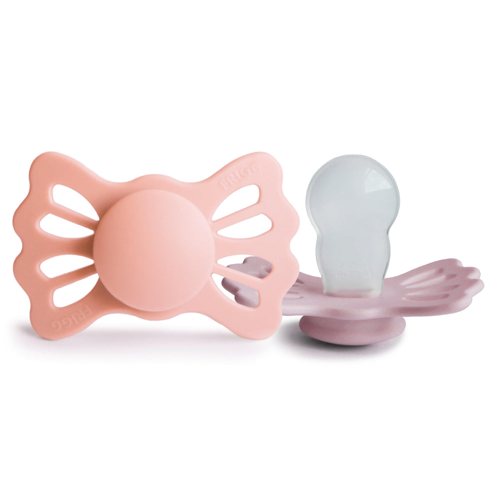 FRIGG Lucky SilkySoft nipple close-up highlights smooth silicone for gentle soothing.