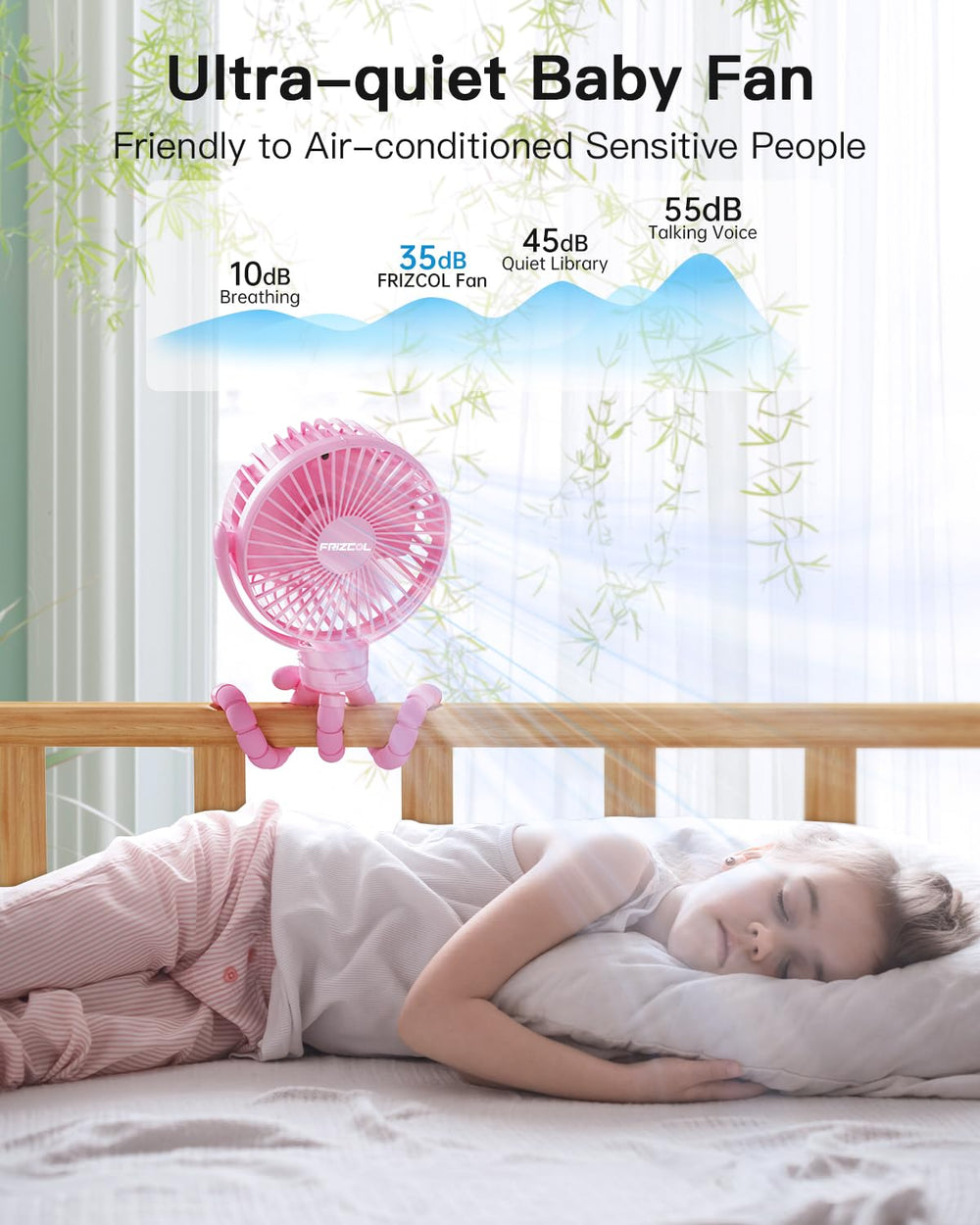 FRIZCOL 360-degree rotation helps aim airflow precisely.