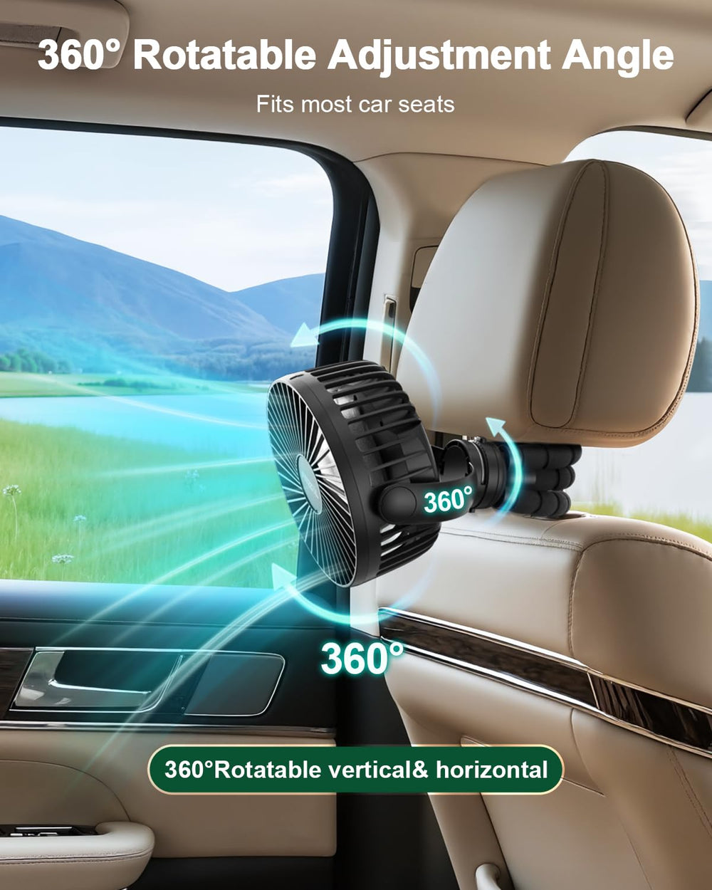 FRIZCOL 360-degree rotation lets you direct wind precisely