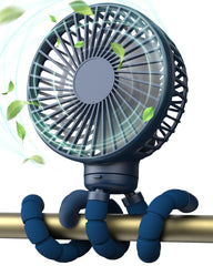 FRIZCOL stroller fan on a stroller provides portable cooling for baby comfort.