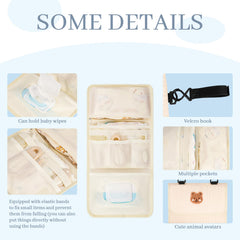 Frjjthchy diaper bag organizer folded compact highlights portability for quick trips.