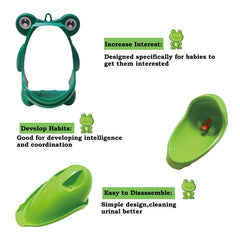 Frog Pee Training includes brush and hooks for easy installation and cleaning